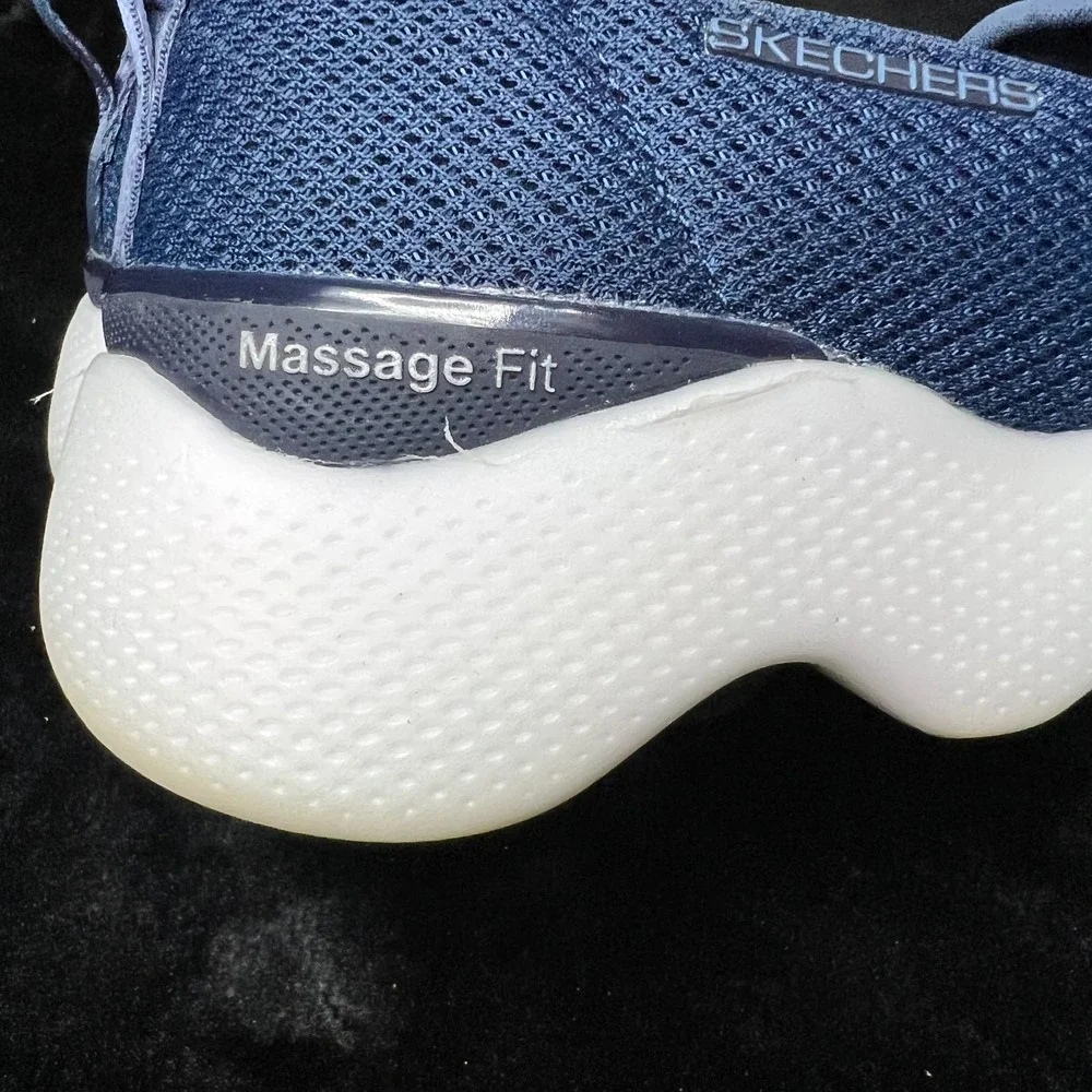 Skechers Go Walk Massage Fit 124908-NVY Womens 7.5 Walking Shoes Navy Sneaker - Picture 5 of 10